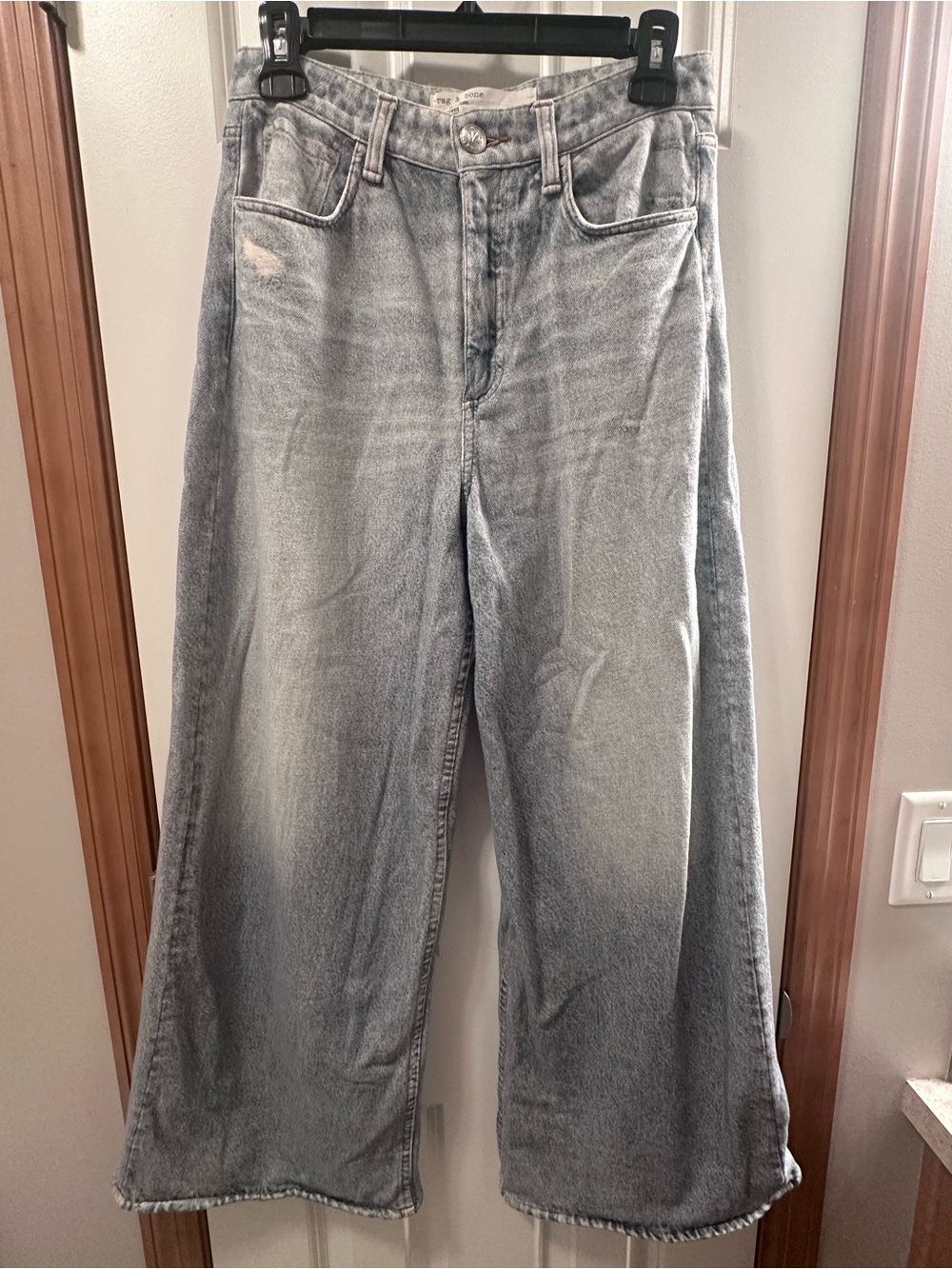 Rag&Bone Miramar Crop Sweatpant Wide-Leg Women's Jeans size 27 with minor flaws